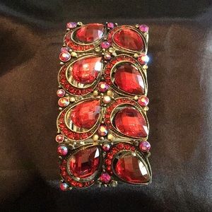 Red rhinestone bracelet.